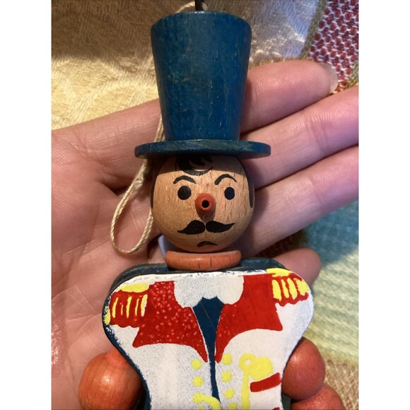 Wooden Vintage Jumping Jack Puppets Pull String Toys Ring Master Austria Clown - Picture 10 of 15